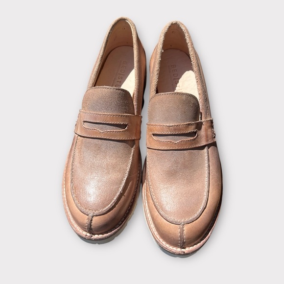 NWB BedStu Reinna III tan leather penny loafers - Picture 2 of 11
